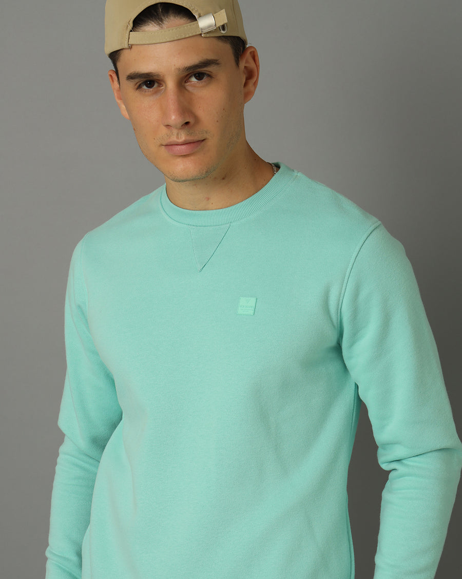 Voi Jeans Mens Regular Fit Shy Green Sweatshirt