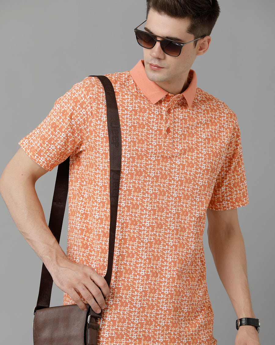 Voi Jeans Mens Canyon Sunset Regular Fit Short Sleev Printed T-Shirt