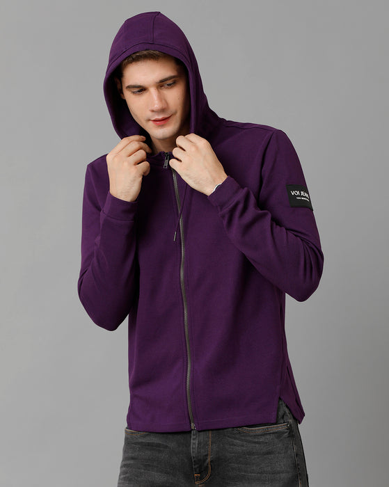 Voi Jeans Mens Regular Fit Purple Sweatshirt