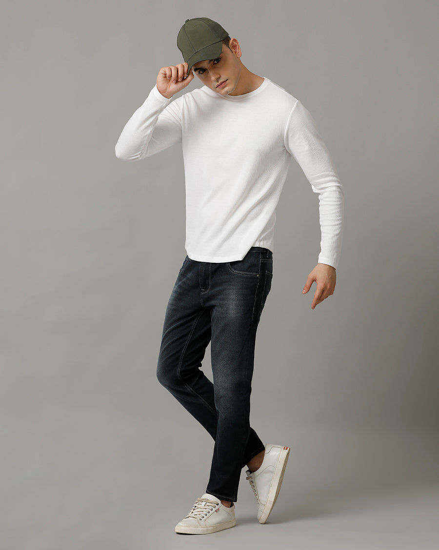 Indigo Track Cropped Skinny Fit Jeans