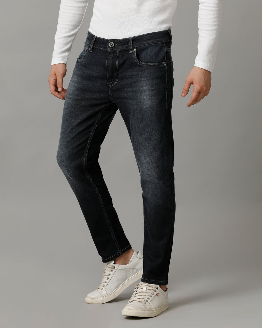 Indigo Track Cropped Skinny Fit Jeans
