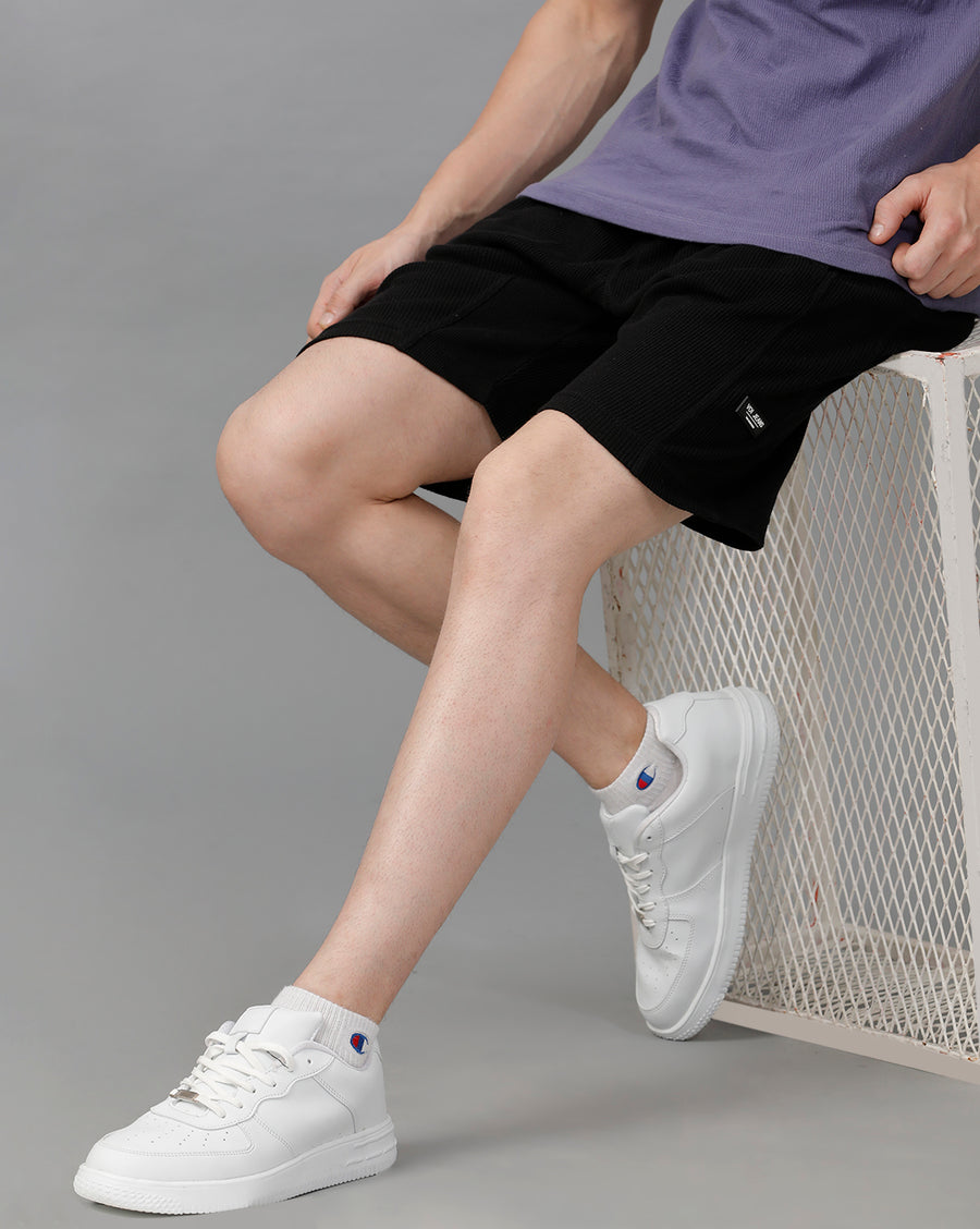 Jet Black Regular Fit Short