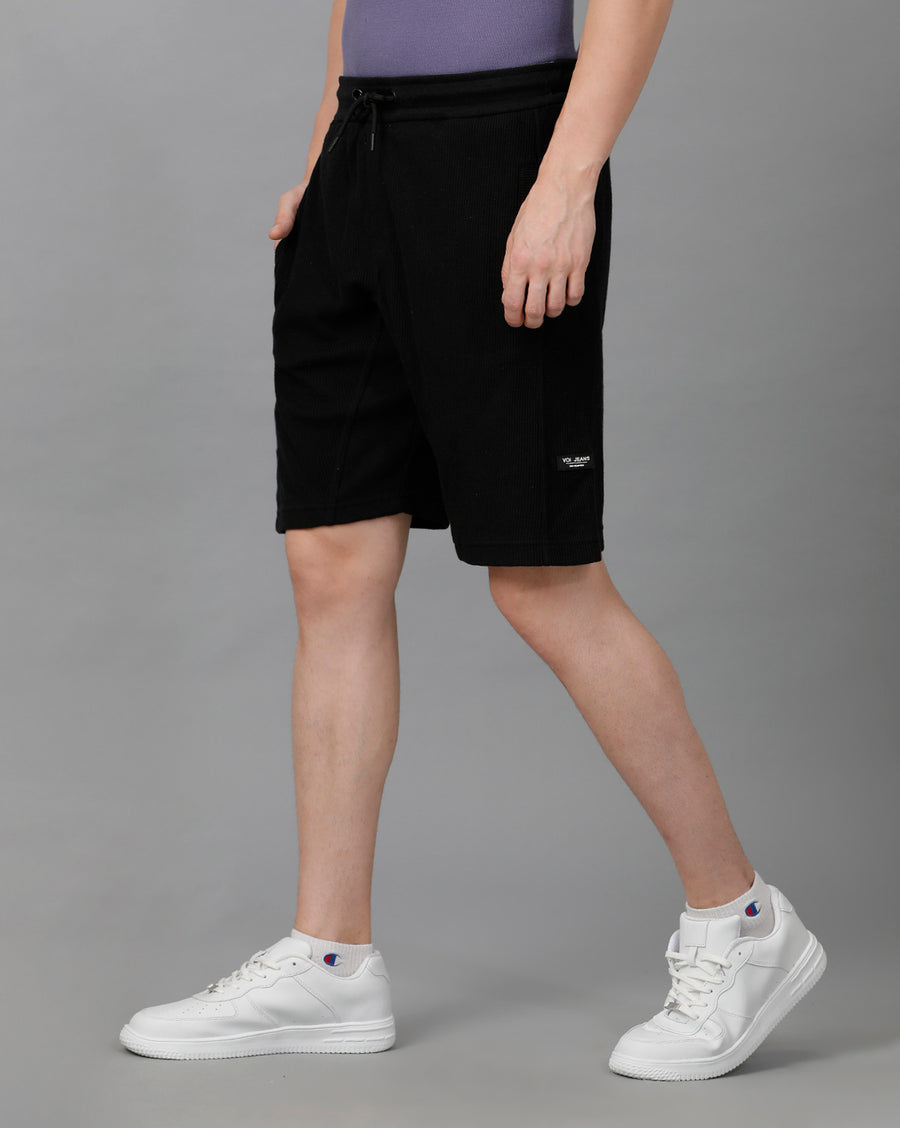 Jet Black Regular Fit Short