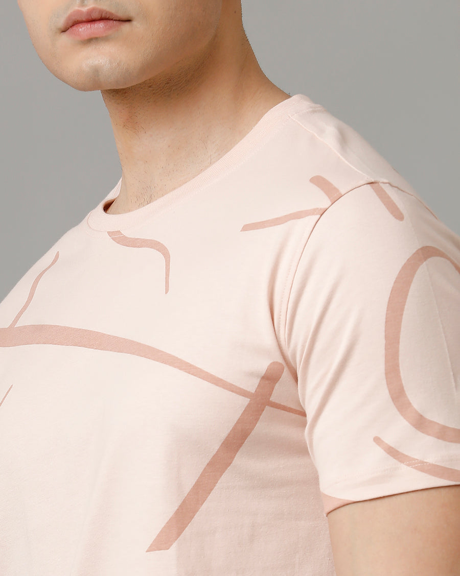 Peach Whip Regular Fit T-Shirt