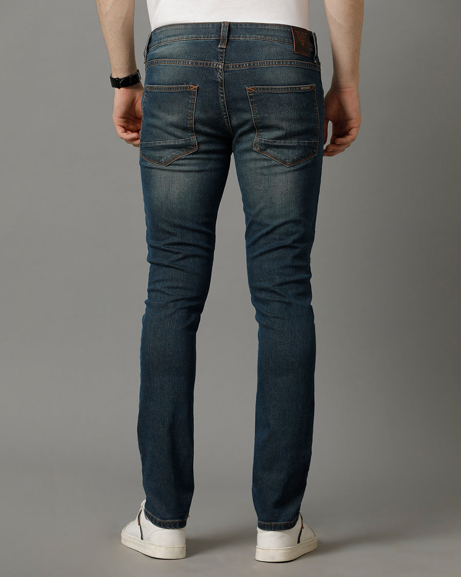Indigo Tracked Cropped Skinny Jeans