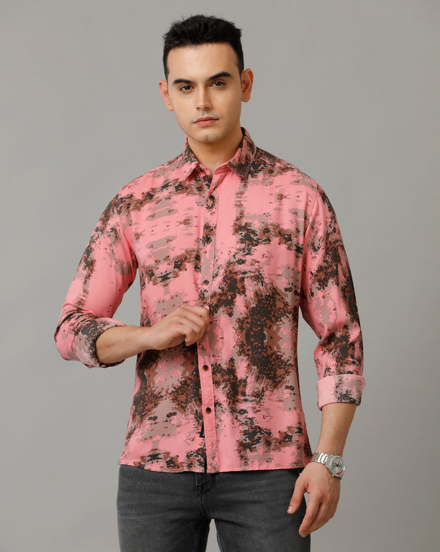 Rose Down AOP Slim Fit Shirt