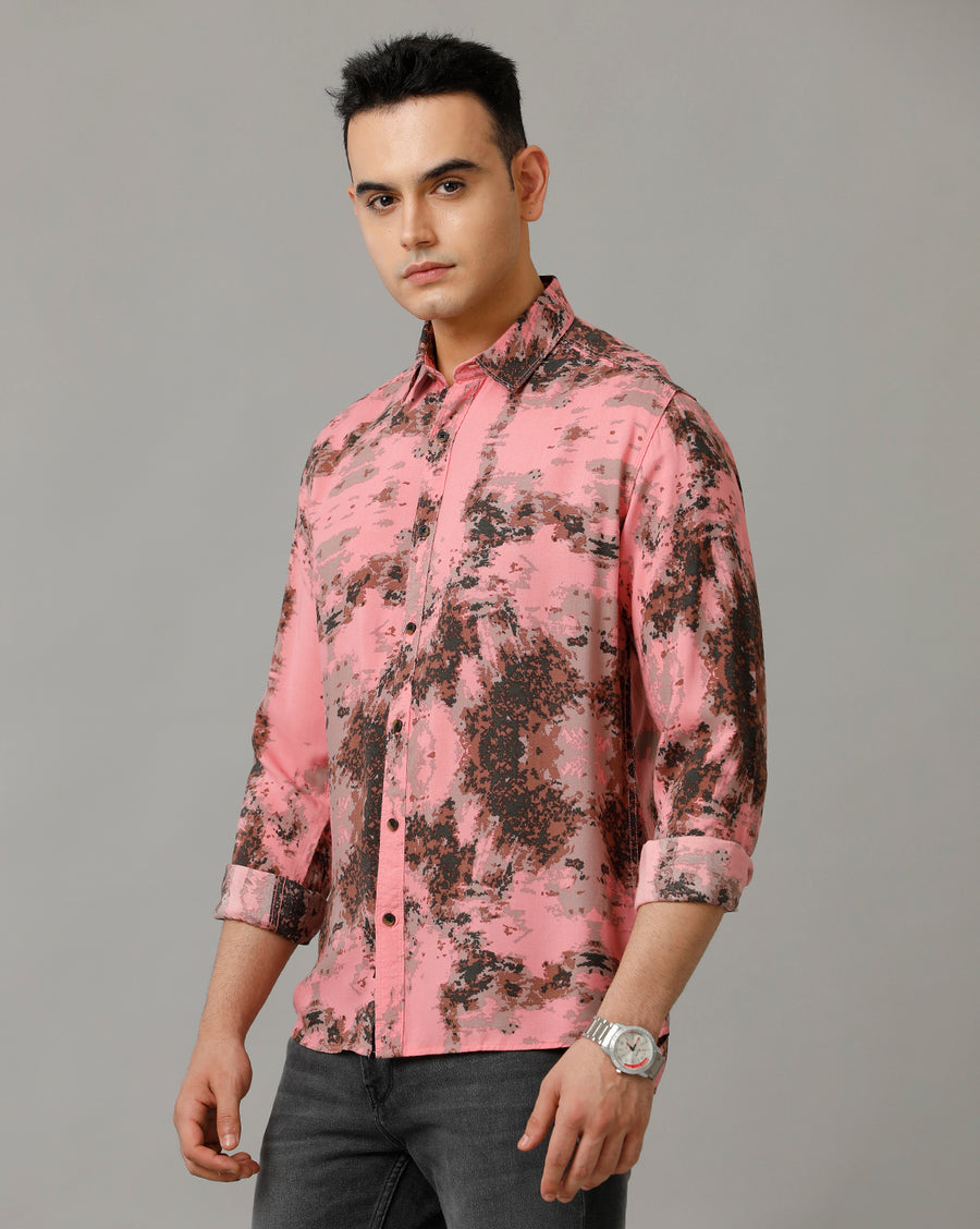 Rose Down AOP Slim Fit Shirt