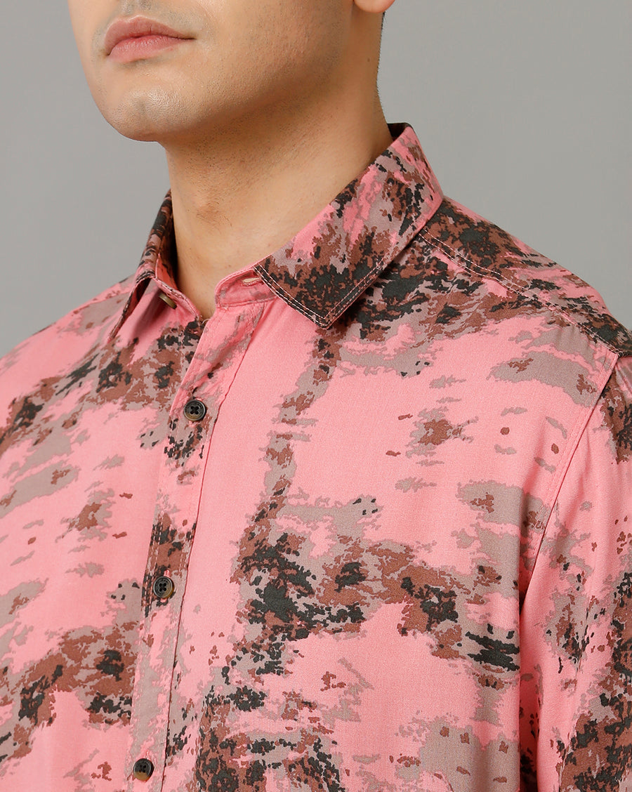 Rose Down AOP Slim Fit Shirt