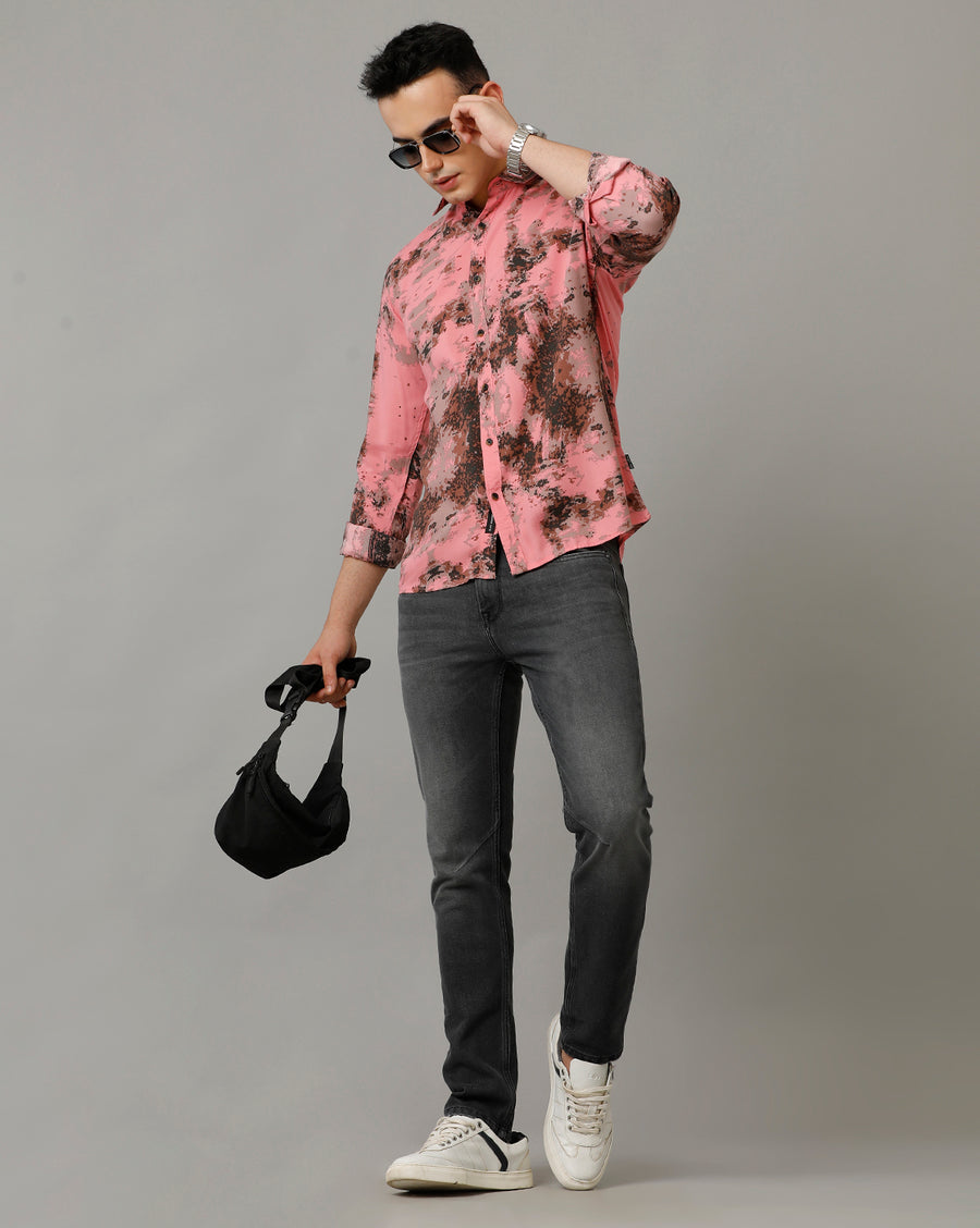 Rose Down AOP Slim Fit Shirt