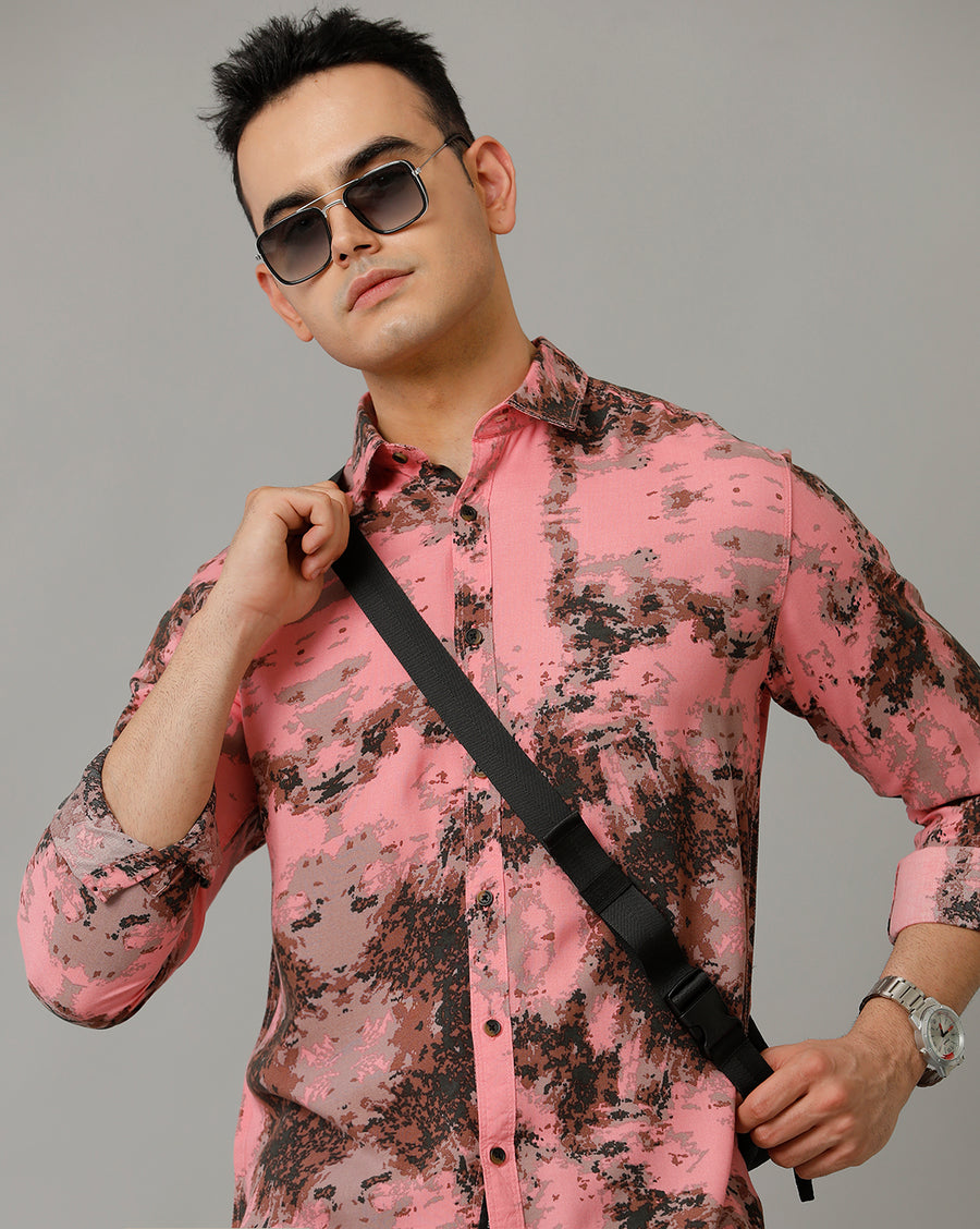 Rose Down AOP Slim Fit Shirt