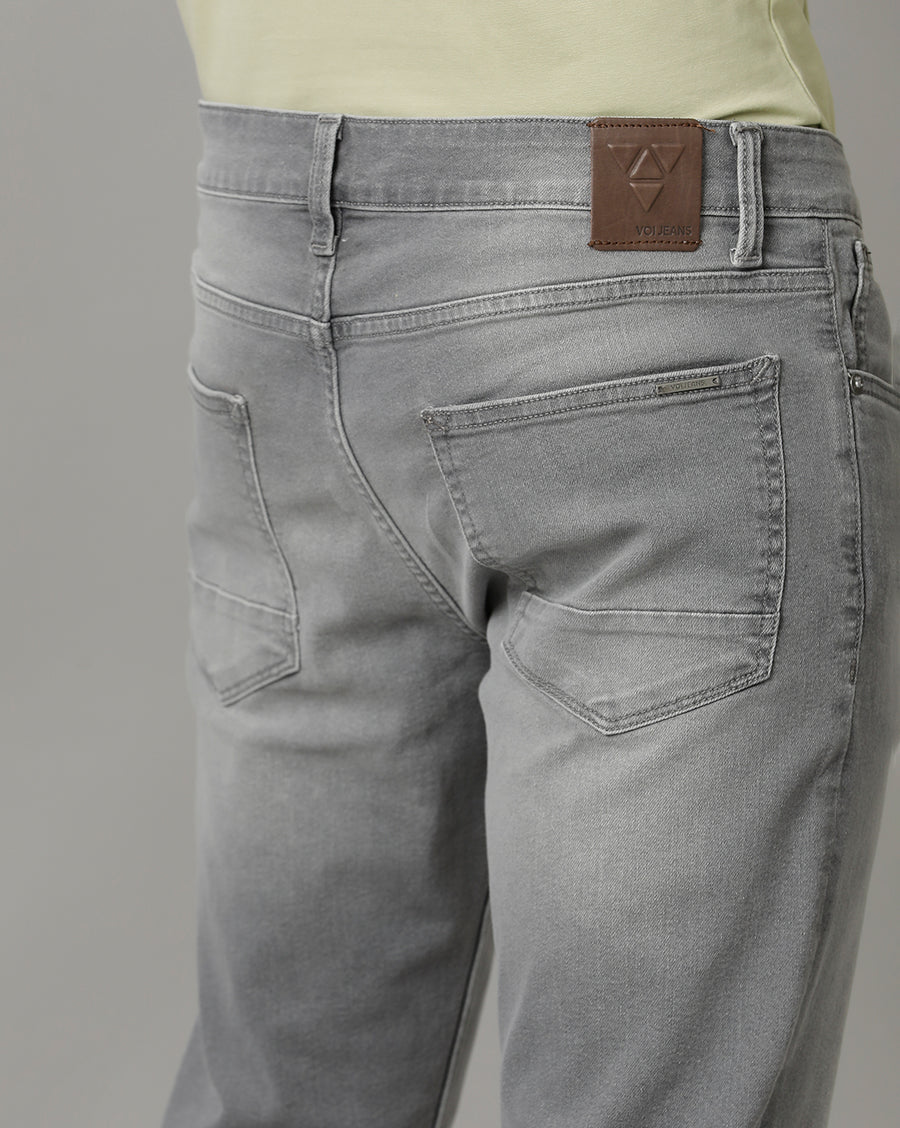 Charcoal Grey Track Cropped Skinny Jeans