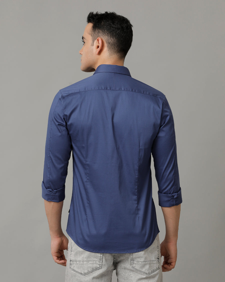 Mens Blue Slim Fit Shirt