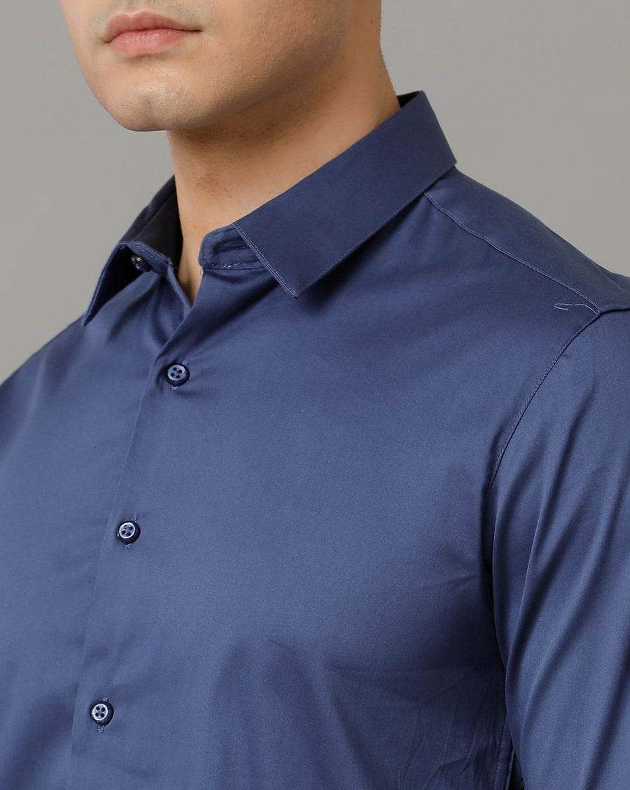 Mens Blue Slim Fit Shirt