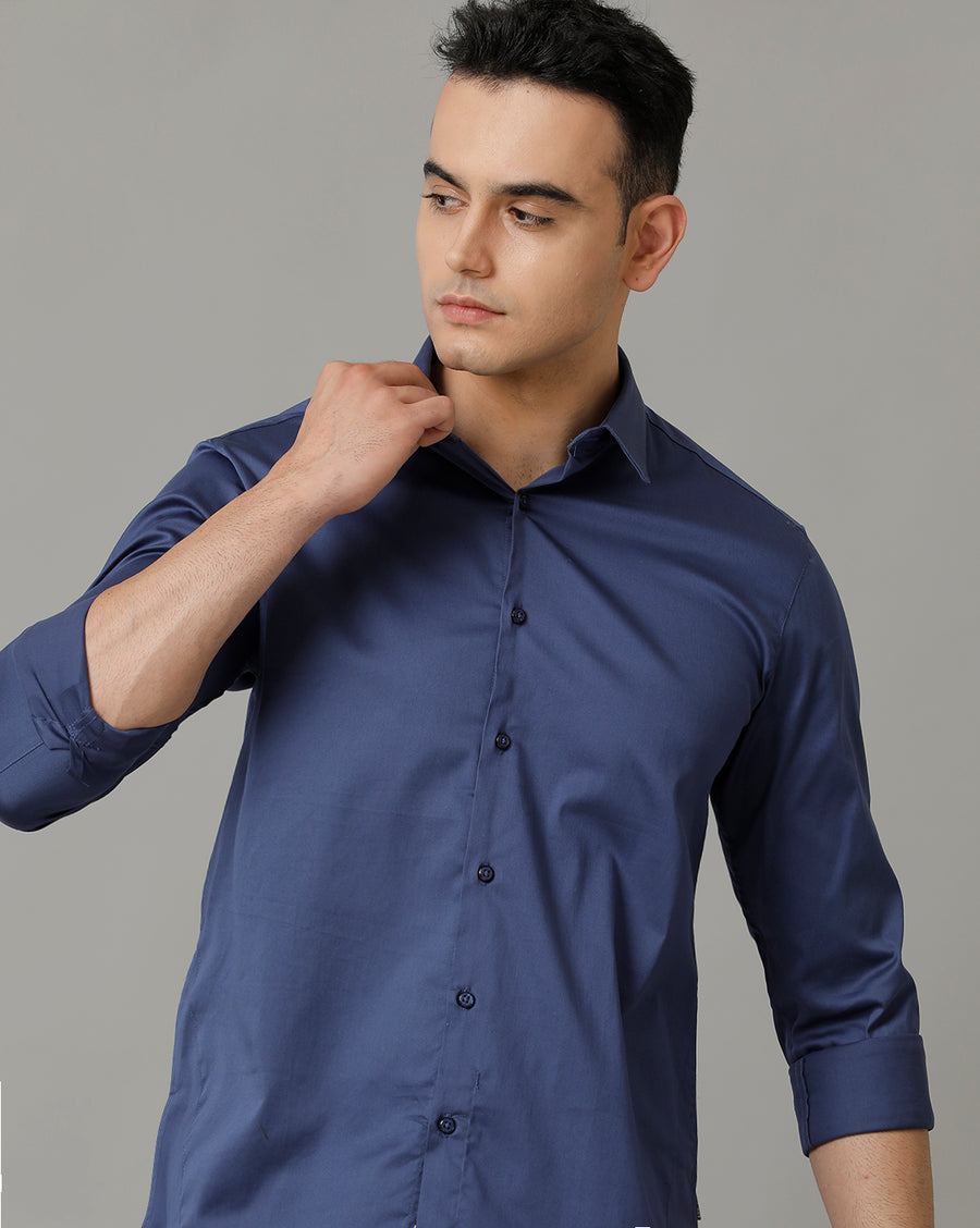 Mens Blue Slim Fit Shirt