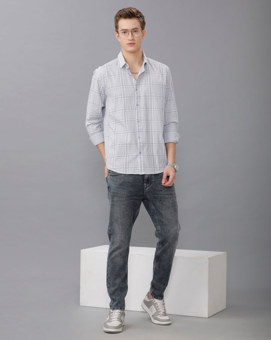 GREY REGULAR FIT SHIRT