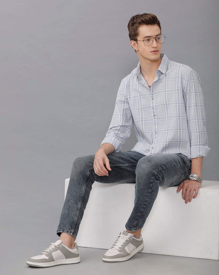 GREY REGULAR FIT SHIRT