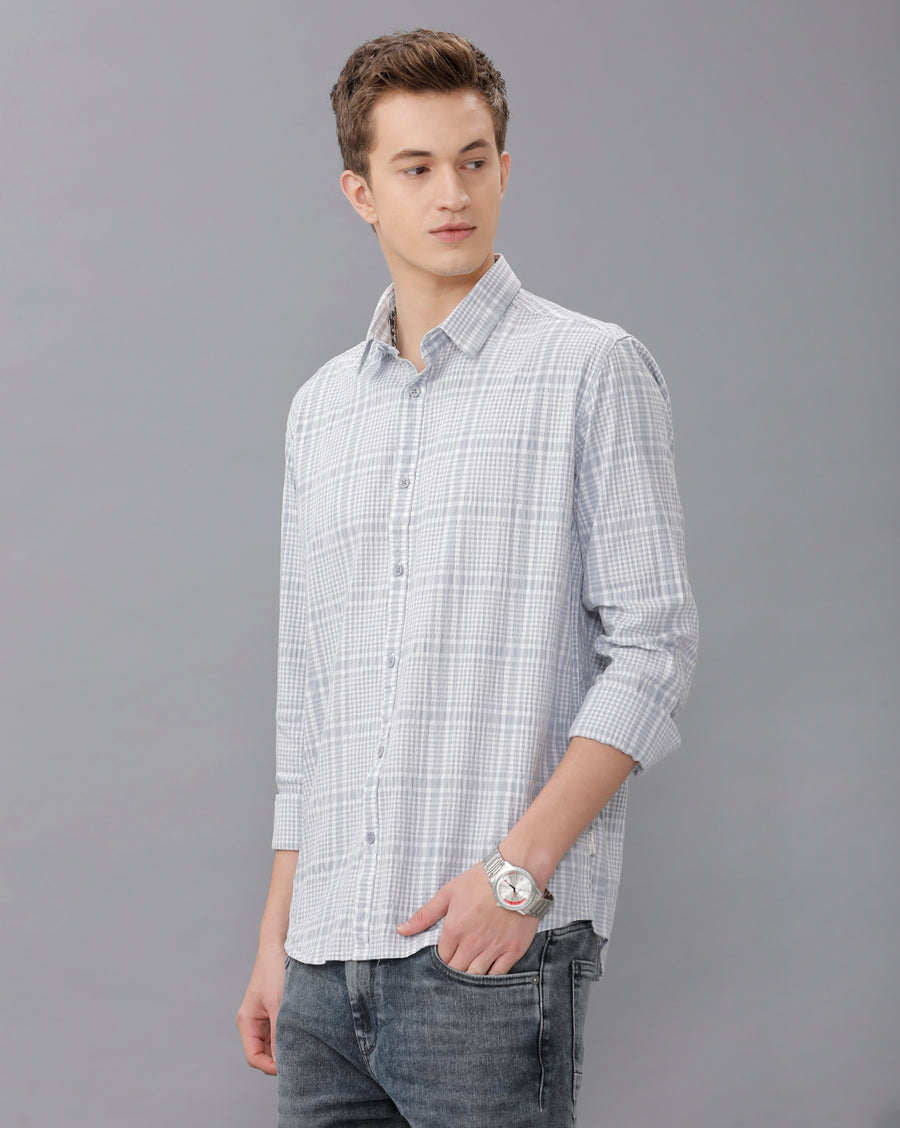 GREY REGULAR FIT SHIRT