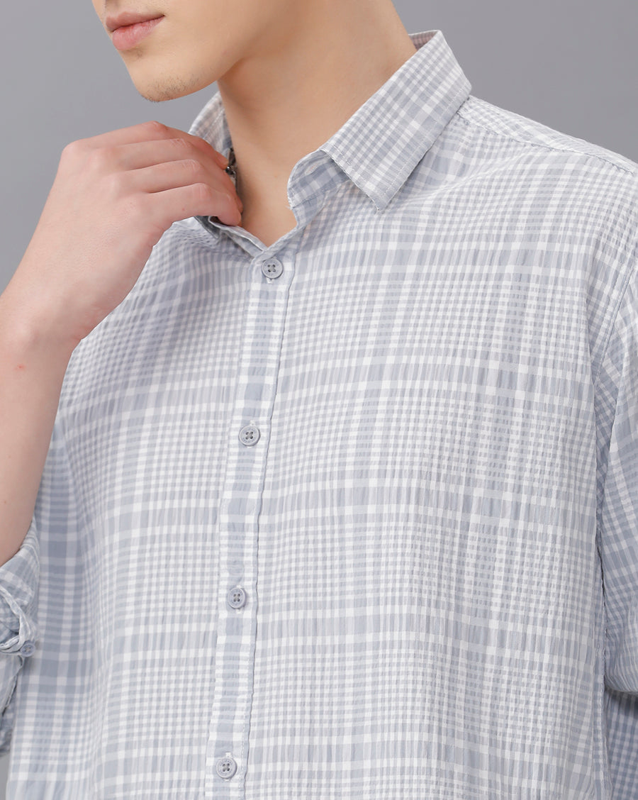 GREY REGULAR FIT SHIRT