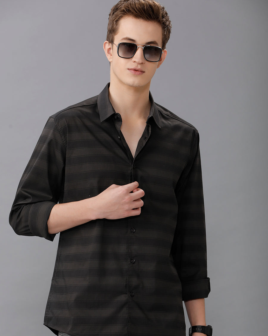 BLACK SLIM FIT SHIRT