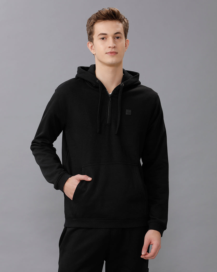 DEEP BLACK REGULAR FIT SWEATSHIRT