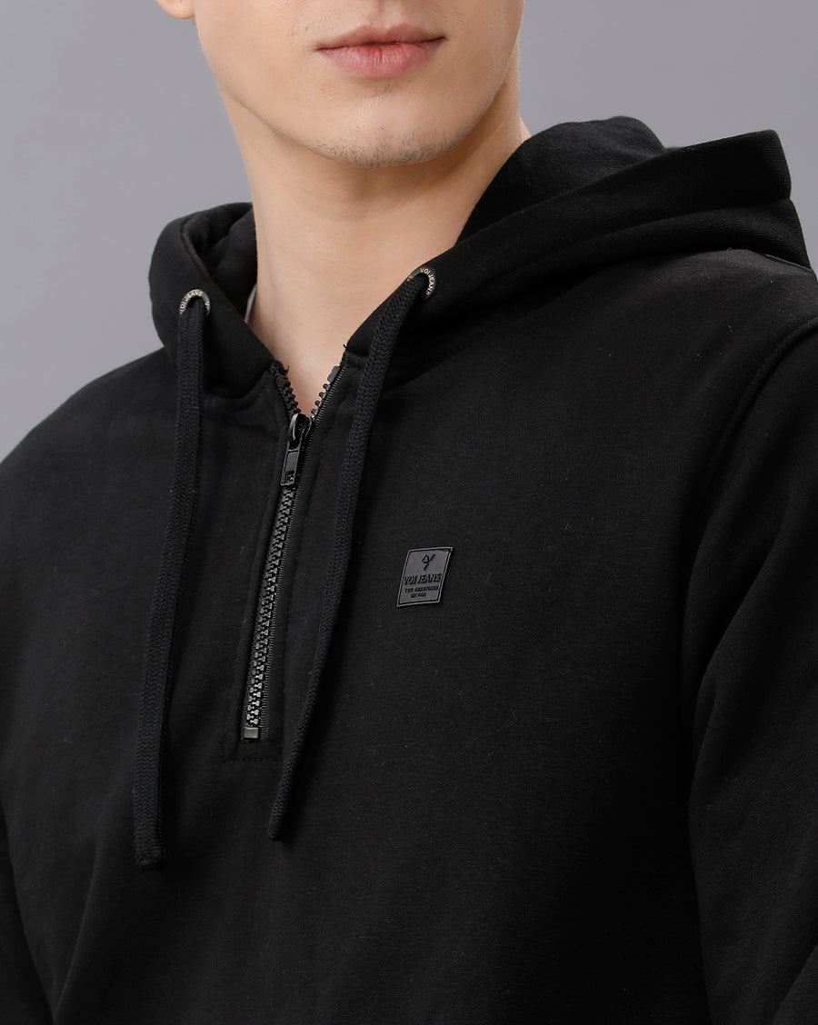 DEEP BLACK REGULAR FIT SWEATSHIRT