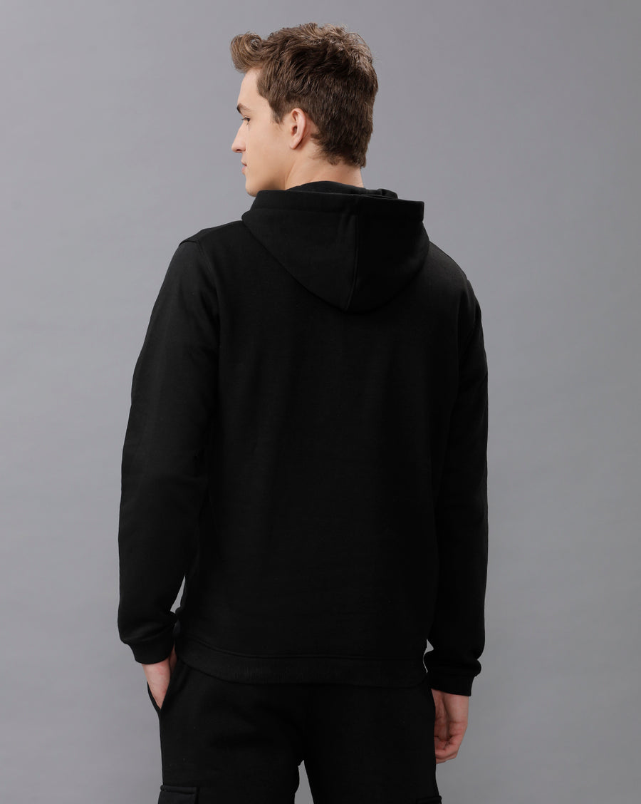 DEEP BLACK REGULAR FIT SWEATSHIRT