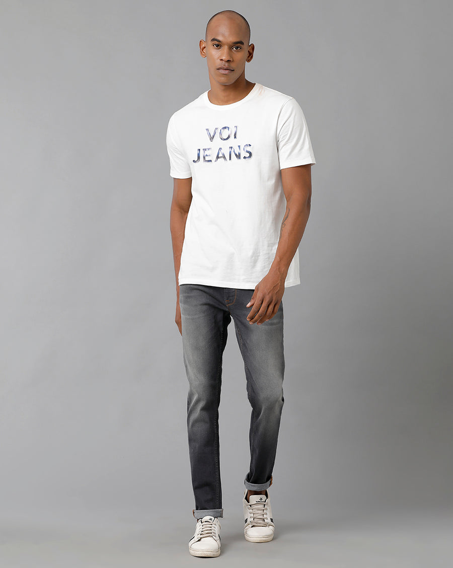 Grey Track Skinny Casual Jeans
