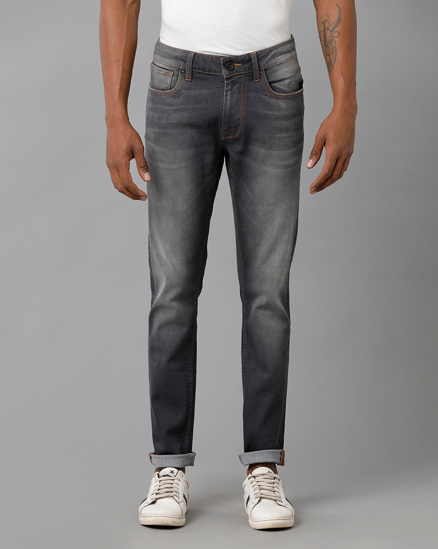 Grey Track Skinny Casual Jeans