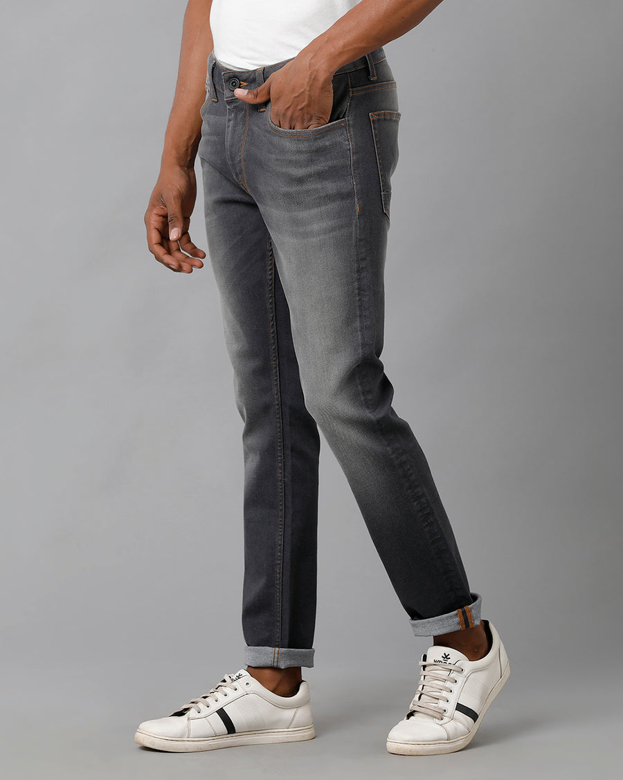 Grey Track Skinny Casual Jeans