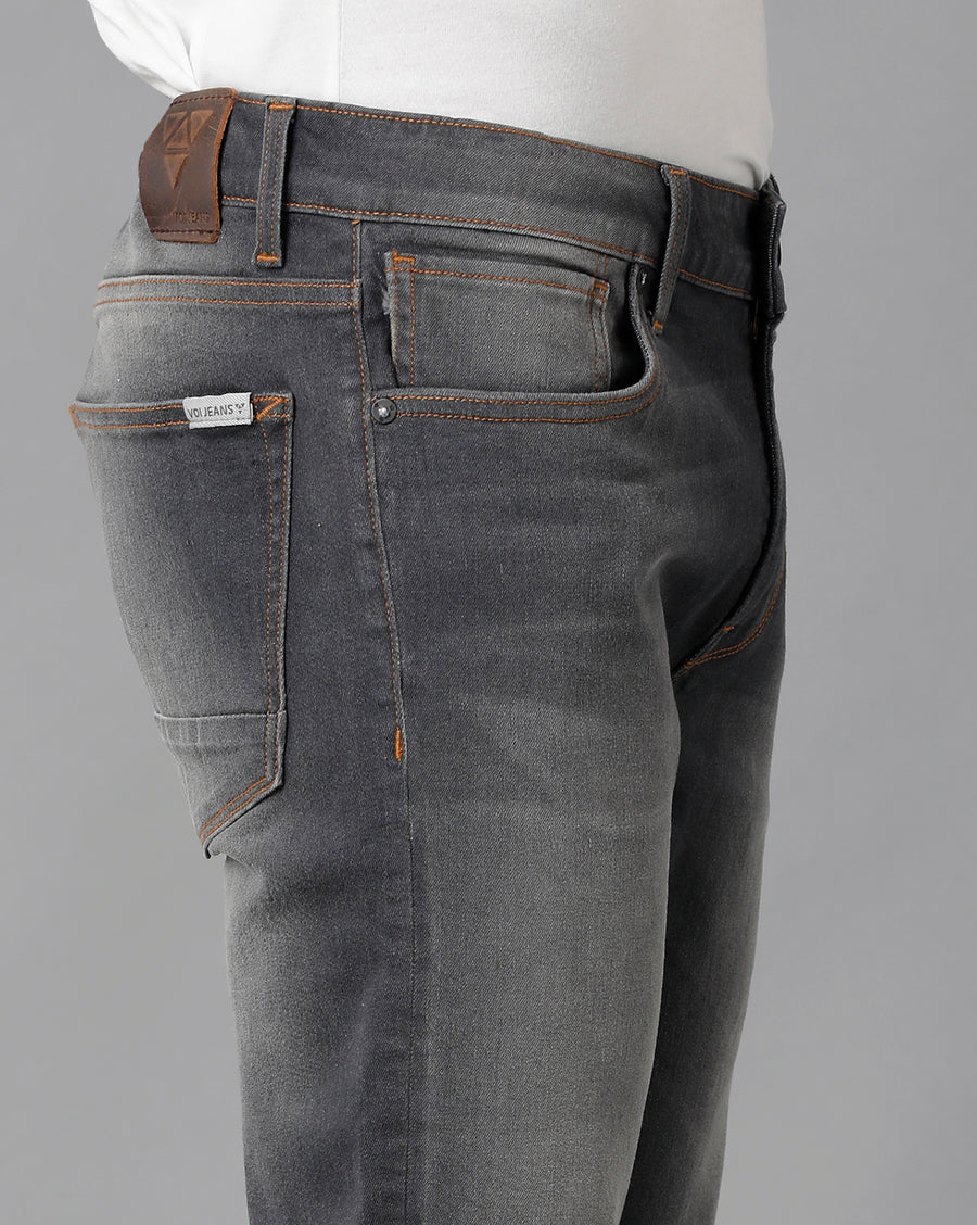 Grey Track Skinny Casual Jeans