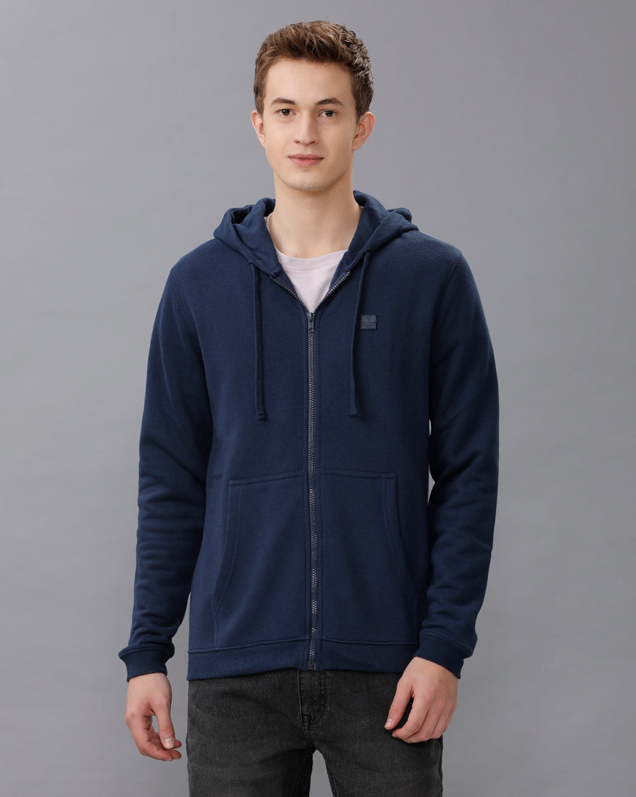NAVY BLUE REGULAR FIT SWEATSHIRT