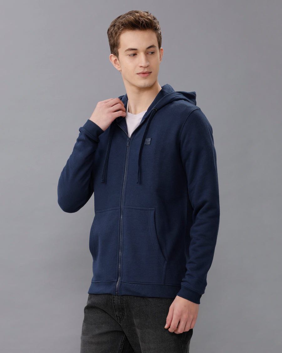 NAVY BLUE REGULAR FIT SWEATSHIRT