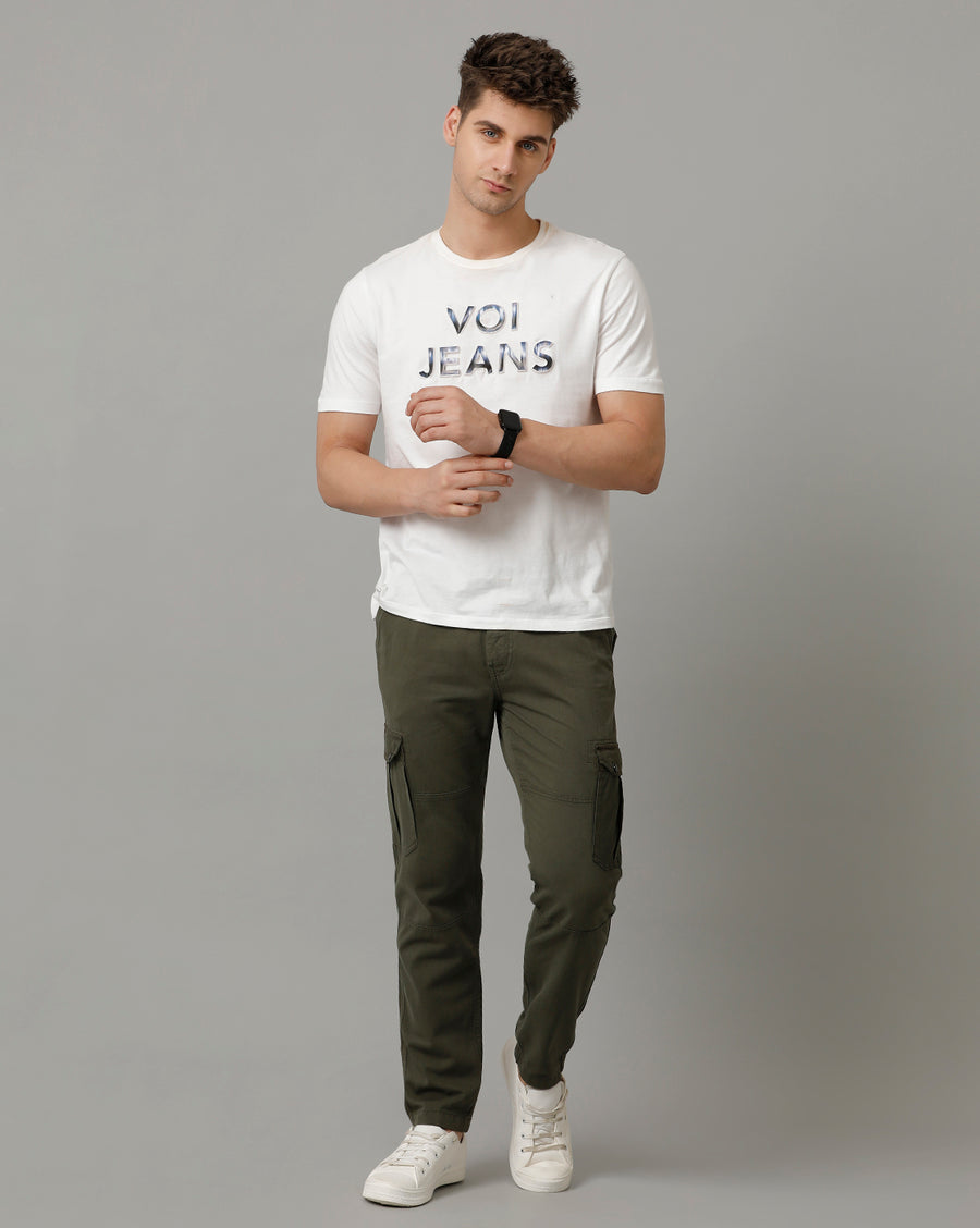 Voi Jeans Mens Olive Diablo Cargo Non Denim