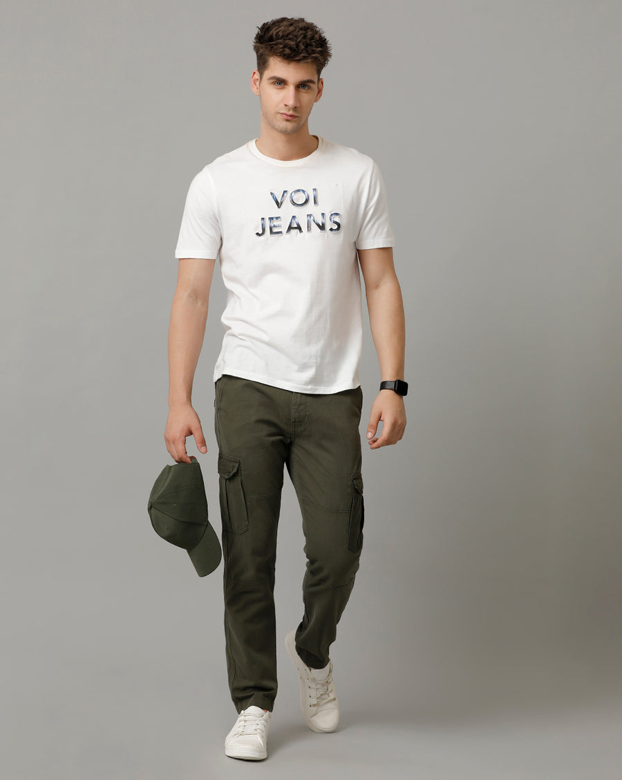 Voi Jeans Mens Olive Diablo Cargo Non Denim