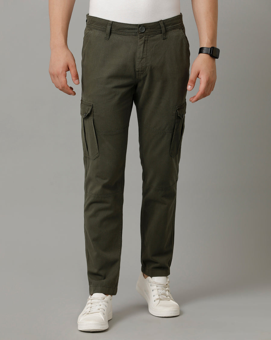 Voi Jeans Mens Olive Diablo Cargo Non Denim