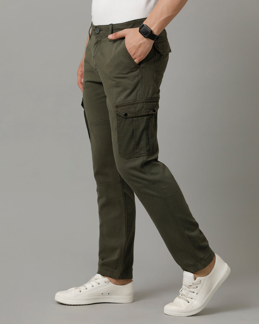 Voi Jeans Mens Olive Diablo Cargo Non Denim