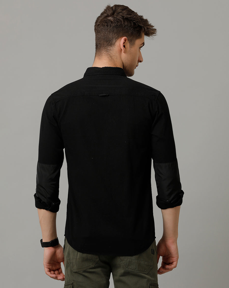 Black Slim Fit Full Sleeve Shirt