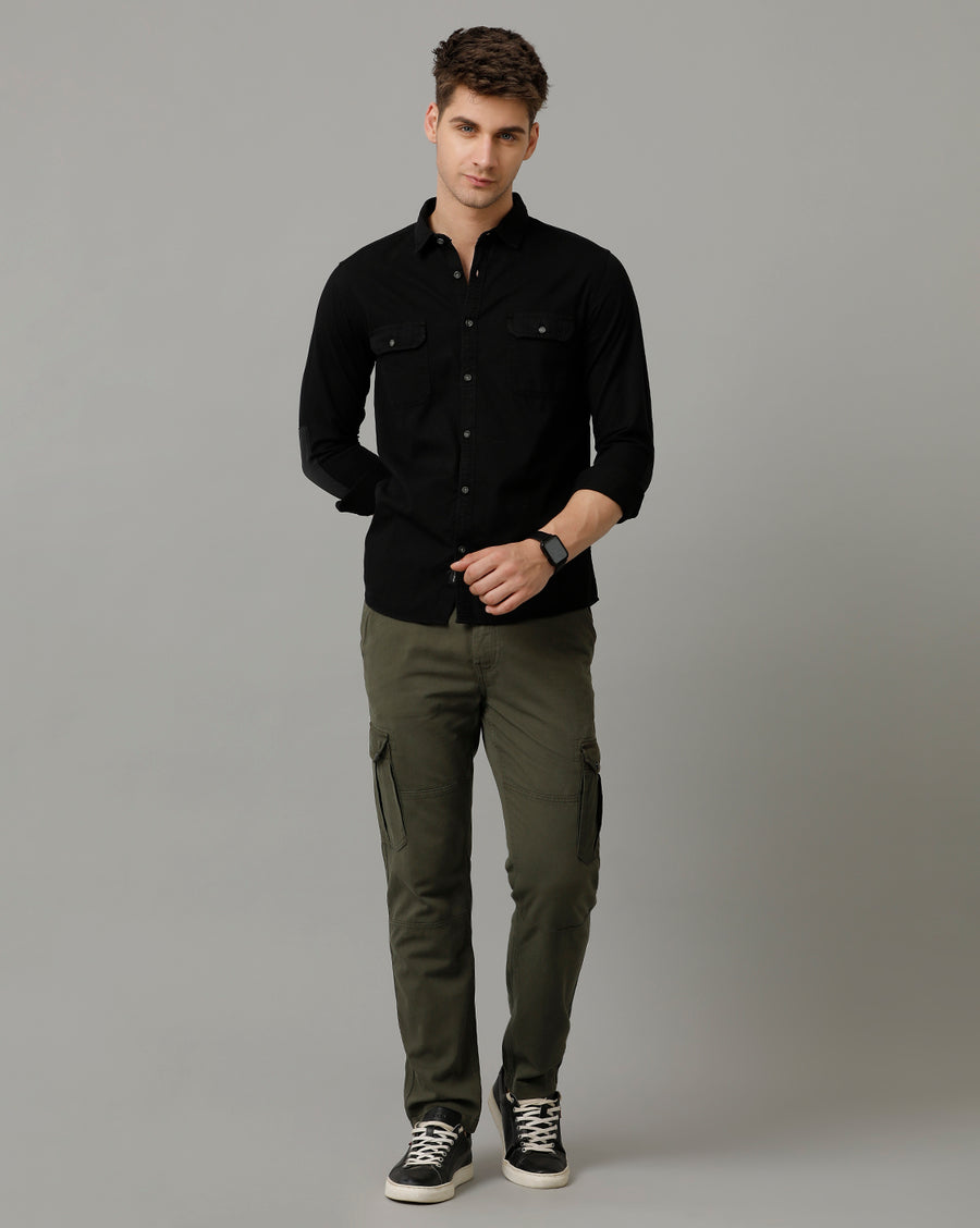 Black Slim Fit Full Sleeve Shirt