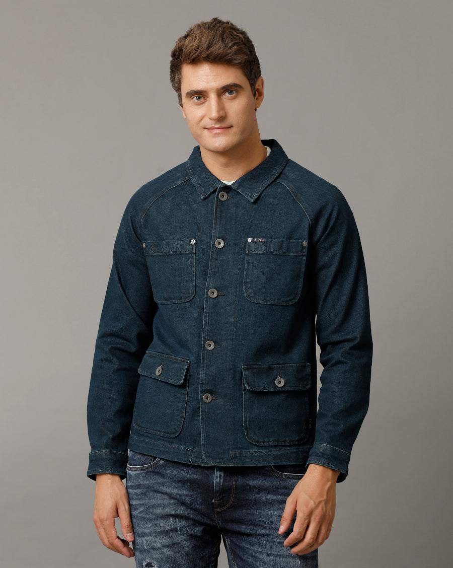 Voi Jeans Mens Magnum Blue Regular Fit Jacket