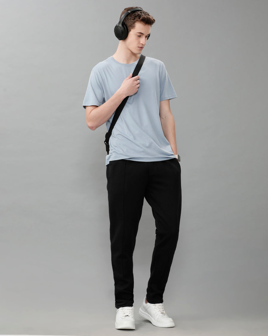 MINERAL BLACK REGULAR FIT TRACK PANTS