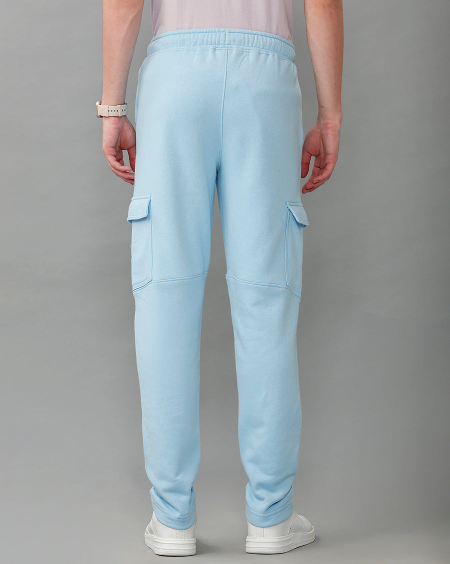 Wild Flower Blue Regular Fit Track Pant