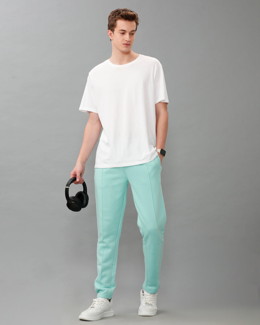 Shy Green Regular Fit Track Pant