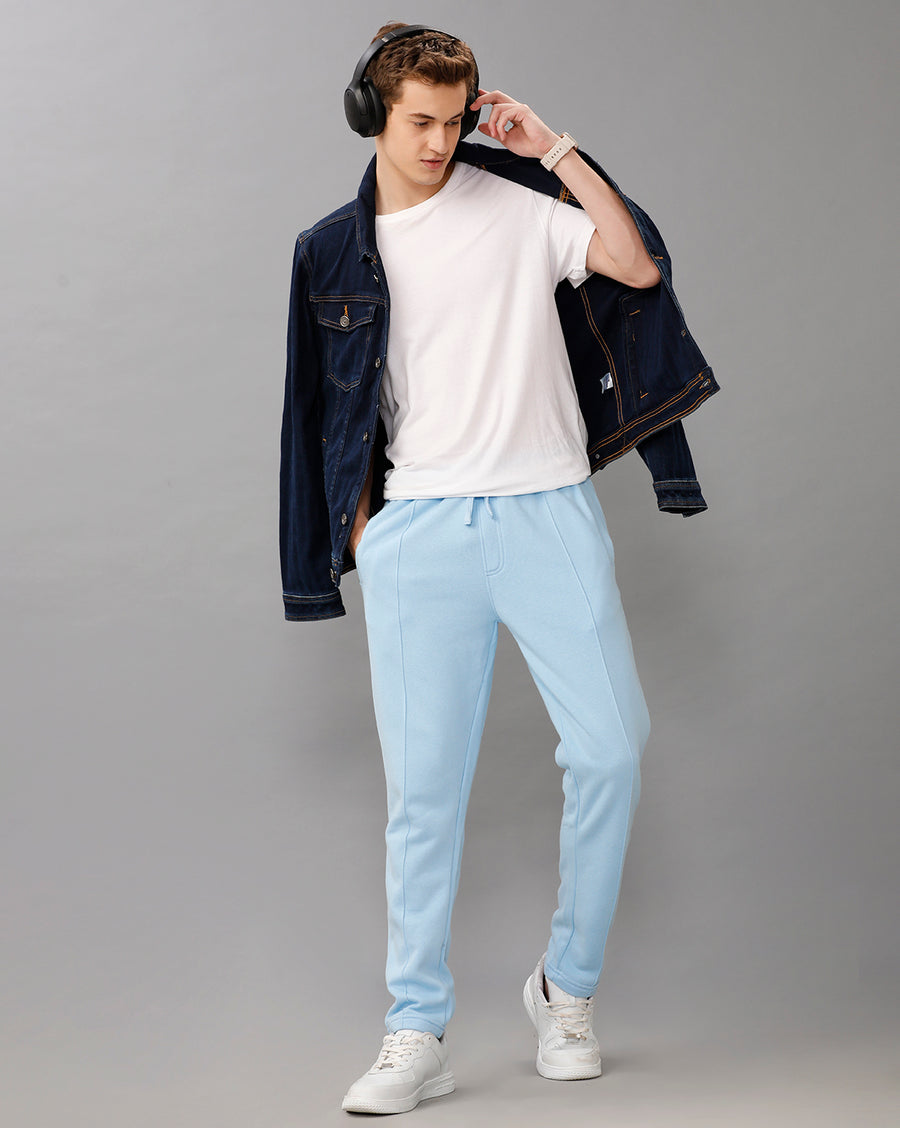 WILD FLOWER BLUE REGULAR FIT TRACK PANT