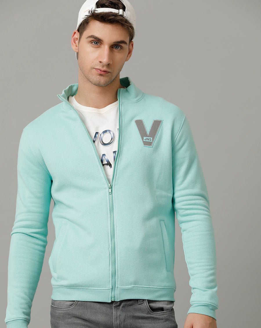 Shy Green Regular Fit Sweat Shirt