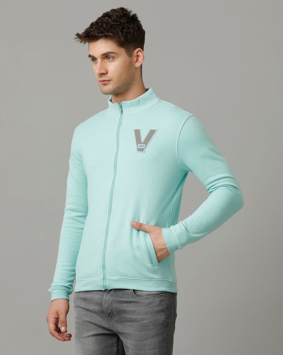 Shy Green Regular Fit Sweat Shirt