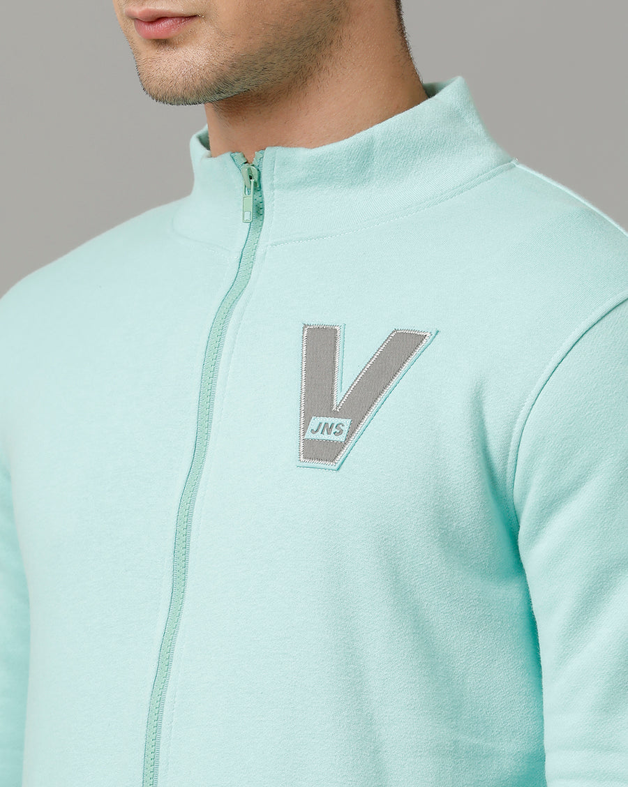 Shy Green Regular Fit Sweat Shirt