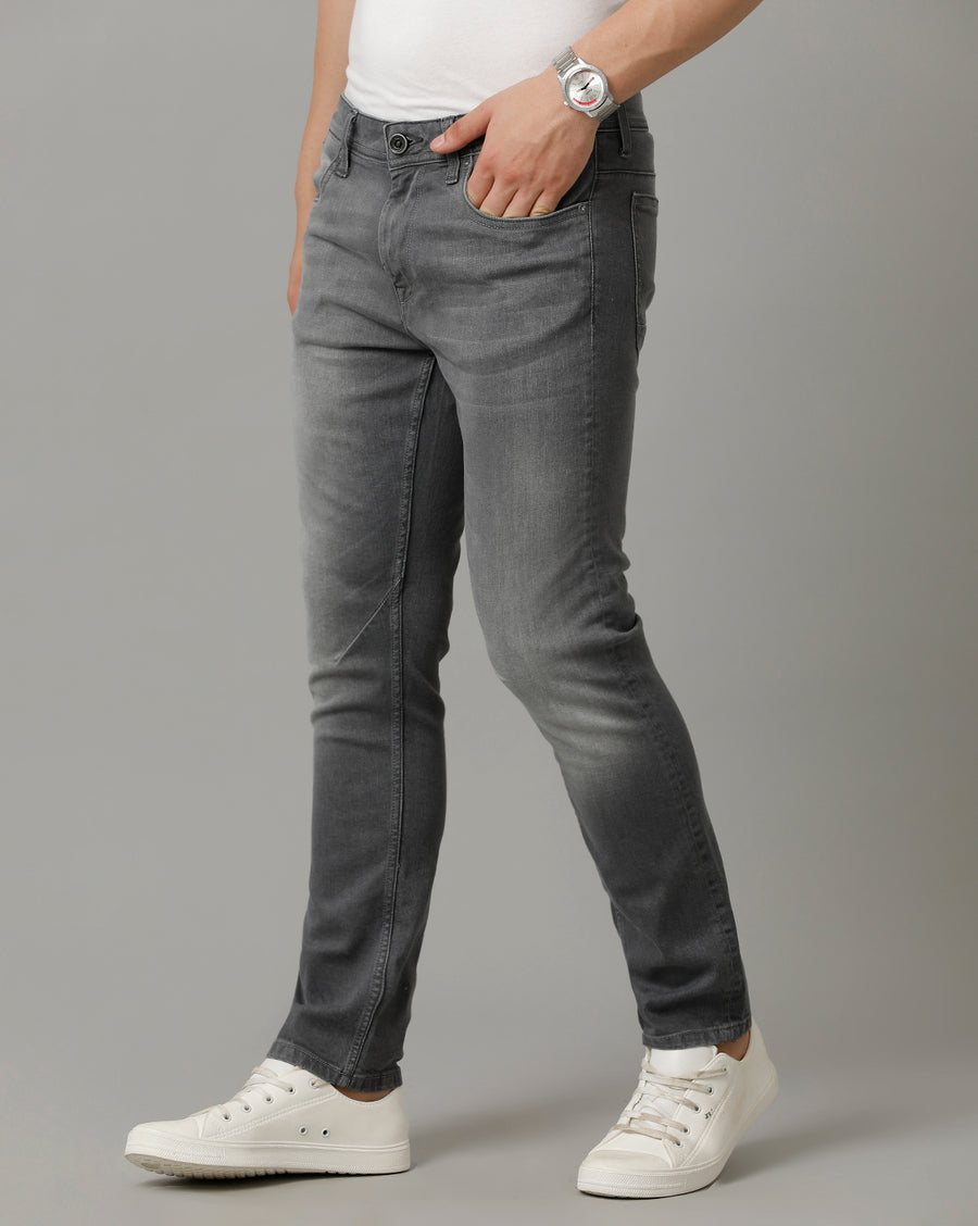 Voi Mens Grey Arturo Cotton Poly Jeans