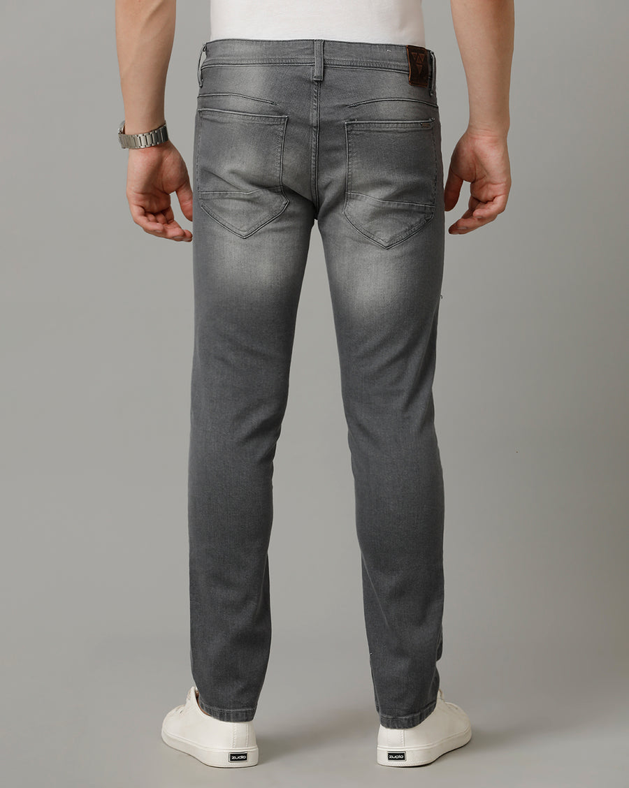 Voi Mens Grey Arturo Cotton Poly Jeans