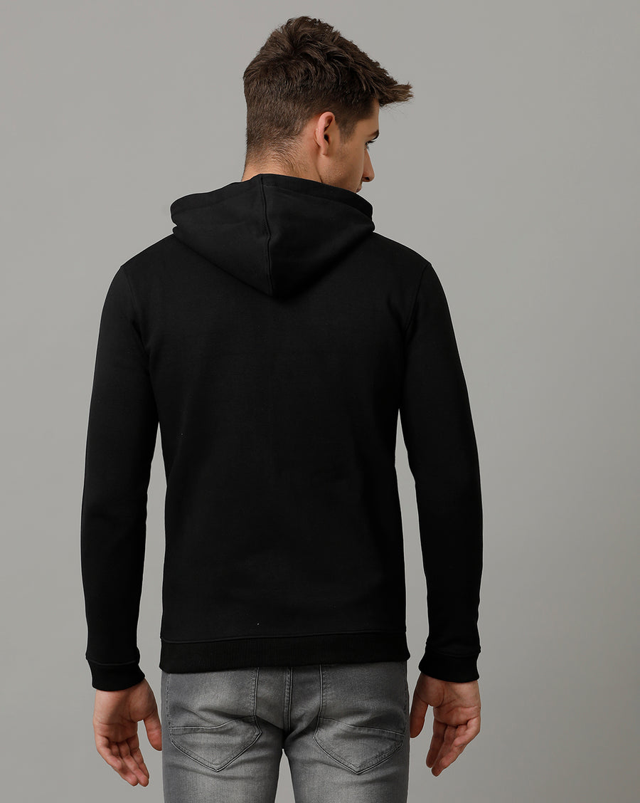 Deep Black Regular Fit Sweat Shirt