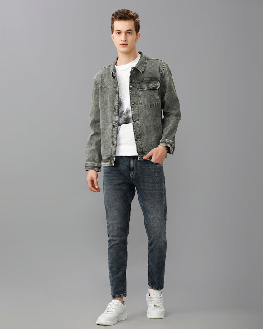 INDIGO TRACK CROPPED SKINNY FIT JEANS